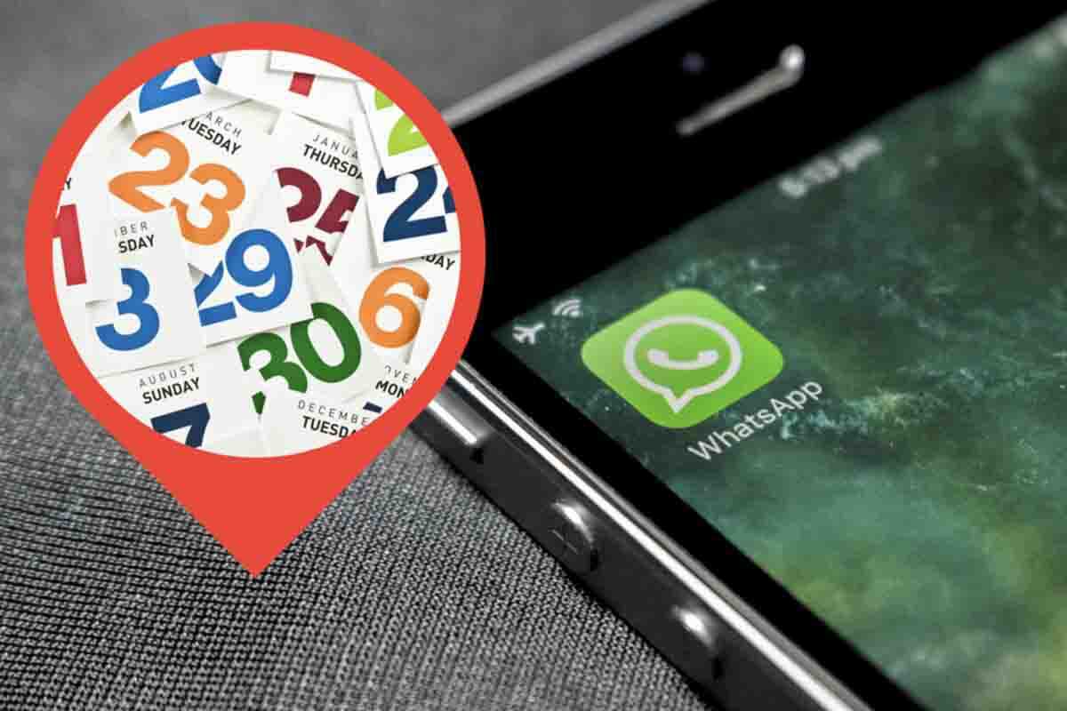 WhatsApp calendario alla mano