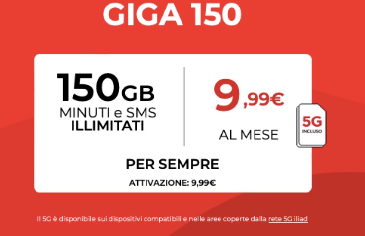 Cosa include la nuova offerta di Iliad a meno di 10 euro al mese