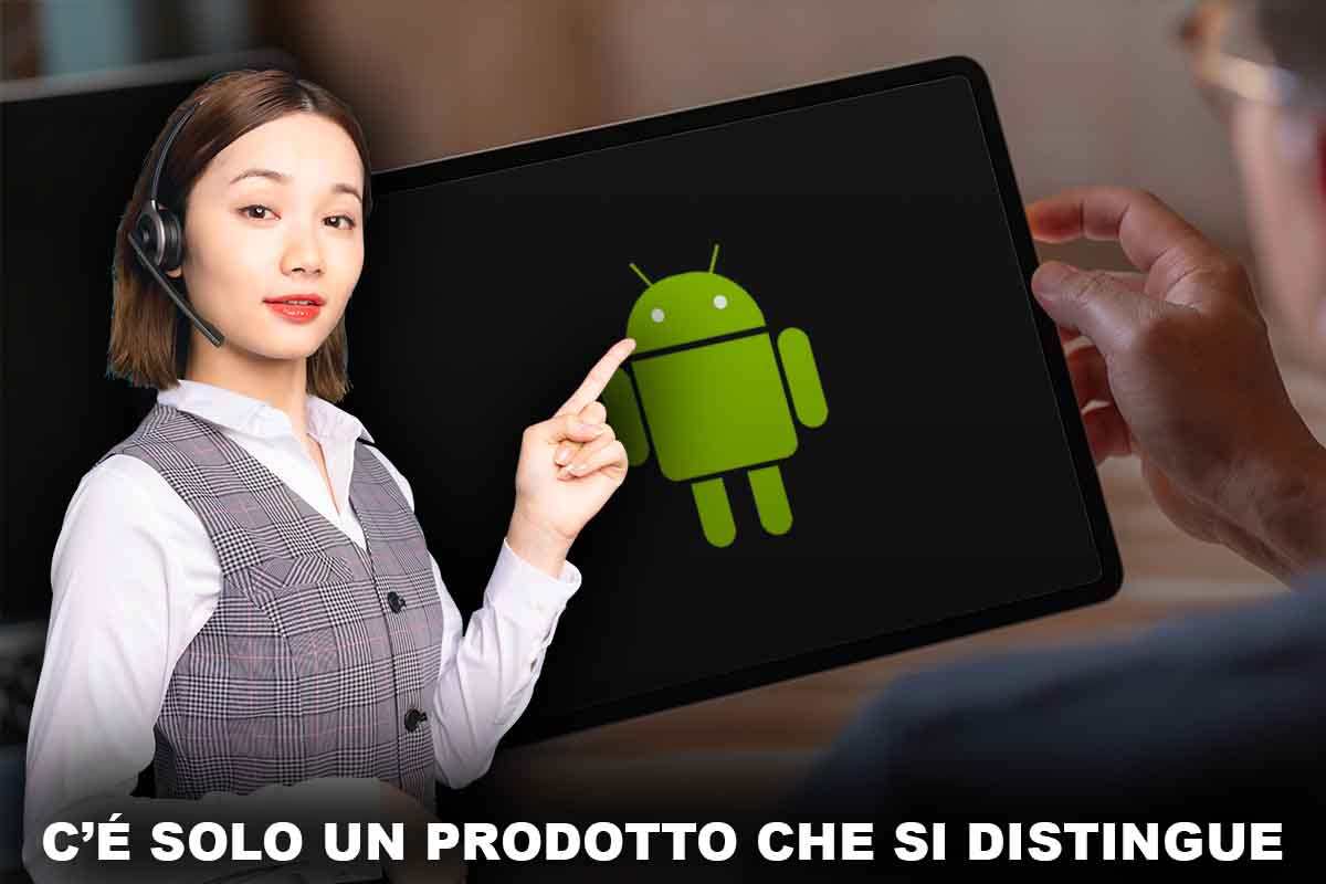 Tablet android prodotto distingue