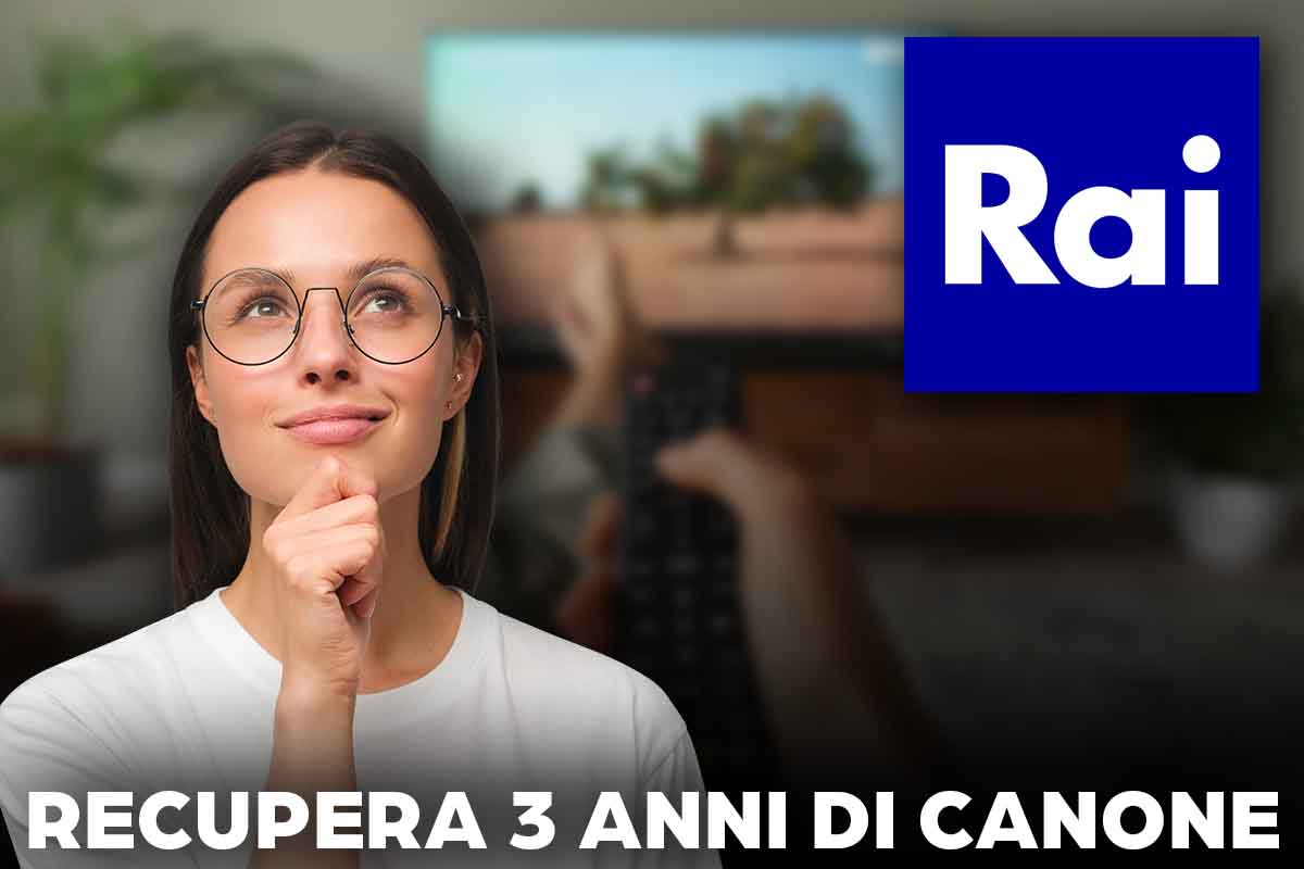 Recuperare Canone Rai 3 anni procedura seguire