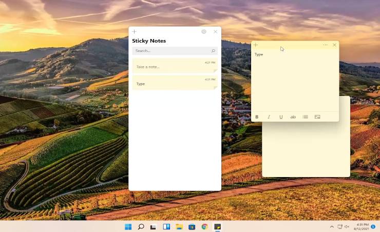Windows updates its sticky notes