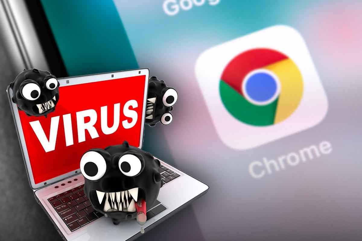 aggiornamento di chrome che nasconde un virus