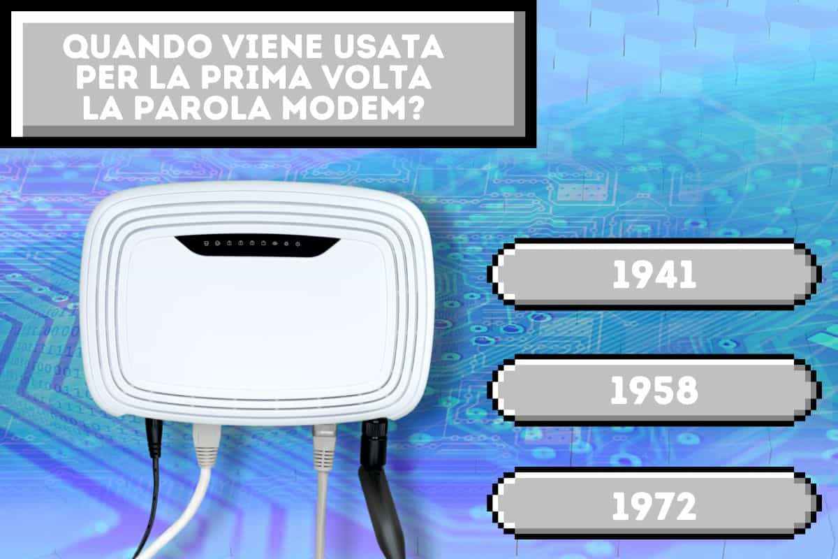 quando è stata usata la parola modem per la prima volta